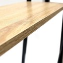 Intesi Regał Szafka nocna Półka na buty Cilyan S czarny metal malowany proszkowo półki MDF laminowany jasny dąb Intesi Regał Szafka nocna Półka na buty Cilyan S czarny metal malowany proszkowo półki MDF laminowany jasny dąb