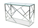 SIGNAL KONSOLKA PROSTOKĄTNA ESCADA C SZKŁO HARTOWANE TRANSPARENTNY/ STELAŻ METAL SREBRNY 120X40 SIGNAL KONSOLKA PROSTOKĄTNA ESCADA C SZKŁO HARTOWANE TRANSPARENTNY/ STELAŻ METAL SREBRNY 120X40