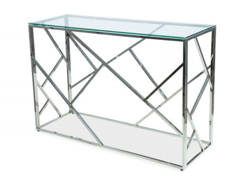 SIGNAL KONSOLKA PROSTOKĄTNA ESCADA C SZKŁO HARTOWANE TRANSPARENTNY/ STELAŻ METAL SREBRNY 120X40 SIGNAL KONSOLKA PROSTOKĄTNA ESCADA C SZKŁO HARTOWANE TRANSPARENTNY/ STELAŻ METAL SREBRNY 120X40