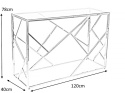 SIGNAL KONSOLKA PROSTOKĄTNA ESCADA C SZKŁO HARTOWANE TRANSPARENTNY/ STELAŻ METAL SREBRNY 120X40 SIGNAL KONSOLKA PROSTOKĄTNA ESCADA C SZKŁO HARTOWANE TRANSPARENTNY/ STELAŻ METAL SREBRNY 120X40
