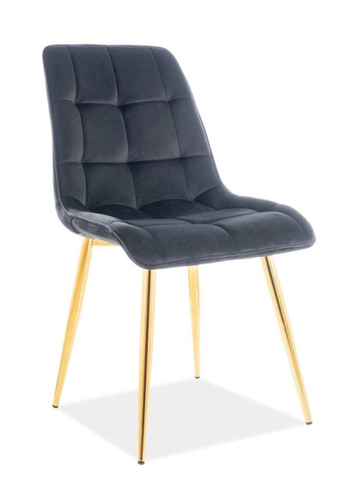 SIGNAL KRZESŁO CHIC VELVET ZŁOTY STELAŻ/CZARNY BLUVEL 19 SIGNAL KRZESŁO CHIC VELVET ZŁOTY STELAŻ/CZARNY BLUVEL 19