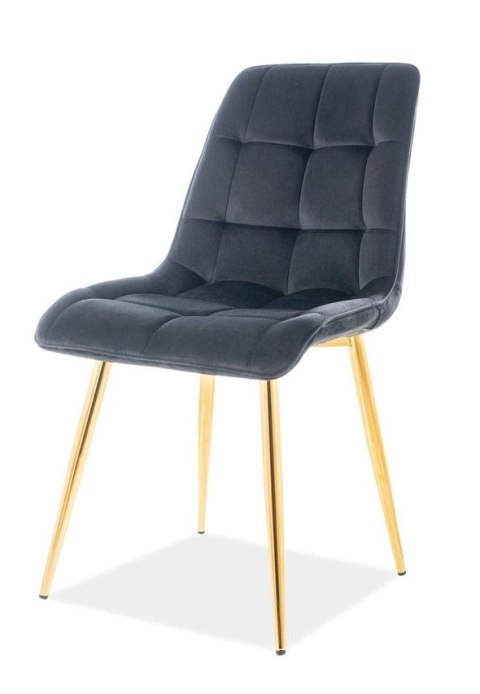 SIGNAL KRZESŁO CHIC VELVET ZŁOTY STELAŻ/CZARNY BLUVEL 19 SIGNAL KRZESŁO CHIC VELVET ZŁOTY STELAŻ/CZARNY BLUVEL 19