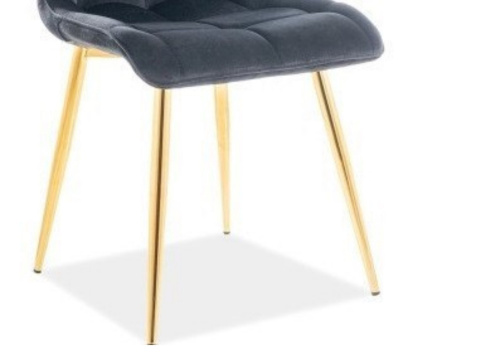 SIGNAL KRZESŁO CHIC VELVET ZŁOTY STELAŻ/CZARNY BLUVEL 19 SIGNAL KRZESŁO CHIC VELVET ZŁOTY STELAŻ/CZARNY BLUVEL 19