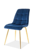 SIGNAL KRZESŁO CHIC VELVET ZŁOTY STELAŻ/GRANATOWY BLUVEL 86 SIGNAL KRZESŁO CHIC VELVET ZŁOTY STELAŻ/GRANATOWY BLUVEL 86