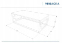 SIGNAL ŁAWA VERSACE A TRANSPARENTNY/SREBRNY 120X60 SIGNAL ŁAWA VERSACE A TRANSPARENTNY/SREBRNY 120X60