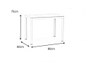 SIGNAL STÓŁ DAMAR szkło hartowane KREM/ STELAŻ METAL KREM 80X60 SIGNAL STÓŁ DAMAR szkło hartowane KREM/ STELAŻ METAL KREM 80X60