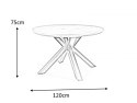 SIGNAL STÓŁ RITMO MDF FORNIR DĄB/CZARNY STELAŻ METAL FI 120 SIGNAL STÓŁ RITMO MDF FORNIR DĄB/CZARNY STELAŻ METAL FI 120