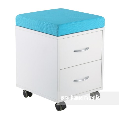 Fun Desk szafka kontener podnóżek SS15W Blue dla dziecka Biały / Niebiecki Fun Desk szafka kontener podnóżek SS15W Blue dla dziecka Biały / Niebiecki