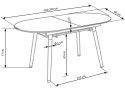 Halmar stół CALIBER rozkładany biały / dąb san remo MDF, stal malowana 160-200x90 Halmar stół CALIBER rozkładany biały / dąb san remo MDF, stal malowana 160-200x90