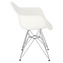 D2.DESIGN Krzesło Fotel P018 PP tworzywo białe, nogi metal chrom HF funkcjonalne i nowoczesne D2.DESIGN Krzesło Fotel P018 PP tworzywo białe, nogi metal chrom HF funkcjonalne i nowoczesne