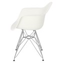 D2.DESIGN Krzesło Fotel P018 PP tworzywo białe, nogi metal chrom HF funkcjonalne i nowoczesne D2.DESIGN Krzesło Fotel P018 PP tworzywo białe, nogi metal chrom HF funkcjonalne i nowoczesne
