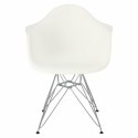D2.DESIGN Krzesło Fotel P018 PP tworzywo białe, nogi metal chrom HF funkcjonalne i nowoczesne D2.DESIGN Krzesło Fotel P018 PP tworzywo białe, nogi metal chrom HF funkcjonalne i nowoczesne