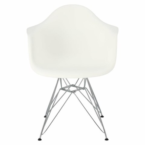 D2.DESIGN Krzesło Fotel P018 PP tworzywo białe, nogi metal chrom HF funkcjonalne i nowoczesne D2.DESIGN Krzesło Fotel P018 PP tworzywo białe, nogi metal chrom HF funkcjonalne i nowoczesne