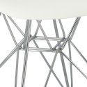 D2.DESIGN Krzesło Fotel P018 PP tworzywo białe, nogi metal chrom HF funkcjonalne i nowoczesne D2.DESIGN Krzesło Fotel P018 PP tworzywo białe, nogi metal chrom HF funkcjonalne i nowoczesne