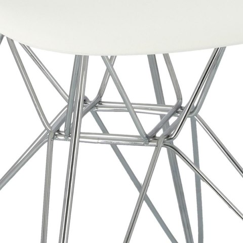 D2.DESIGN Krzesło Fotel P018 PP tworzywo białe, nogi metal chrom HF funkcjonalne i nowoczesne D2.DESIGN Krzesło Fotel P018 PP tworzywo białe, nogi metal chrom HF funkcjonalne i nowoczesne
