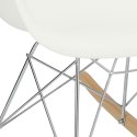 D2.DESIGN Krzesło Fotel bujany P018 RR PP tworzywo biały insp. RAR podstawa metal chromowany płozy drewniane D2.DESIGN Krzesło Fotel bujany P018 RR PP tworzywo biały insp. RAR podstawa metal chromowany płozy drewniane