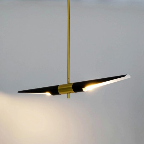 LAMPA WISZĄCA APOLLO 1 CZARNA - szczotkowane złoto E27 KING HOME LAMPA WISZĄCA APOLLO 1 CZARNA - szczotkowane złoto E27 KING HOME