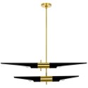 LAMPA wisząca SUFITOWA APOLLO 2 CZARNA - szczotkowane ZŁOTO KING HOME KLOSZE OBRACANE LAMPA wisząca SUFITOWA APOLLO 2 CZARNA - szczotkowane ZŁOTO KING HOME KLOSZE OBRACANE