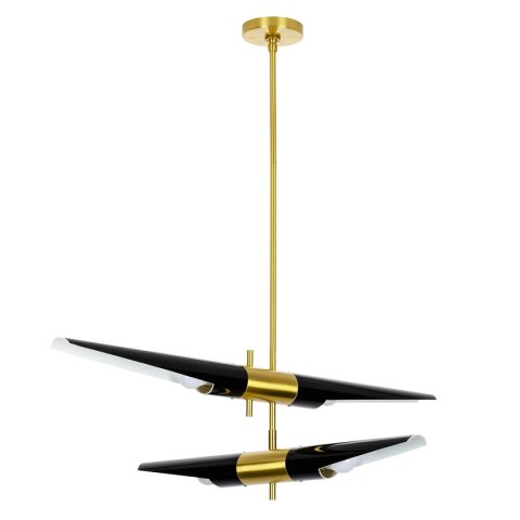 LAMPA wisząca SUFITOWA APOLLO 2 CZARNA - szczotkowane ZŁOTO KING HOME KLOSZE OBRACANE LAMPA wisząca SUFITOWA APOLLO 2 CZARNA - szczotkowane ZŁOTO KING HOME KLOSZE OBRACANE