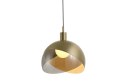 King Home Lampa wisząca sufitowa GLOBO 25 złota - metal mat szkło dymiony E27 King Home Lampa wisząca sufitowa GLOBO 25 złota - metal mat szkło dymiony E27