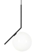King Home Lampa wisząca HALM 20 czarna mat metal - klosz szkło biały kula G9 do domu lokalu hotelu King Home Lampa wisząca HALM 20 czarna mat metal - klosz szkło biały kula G9 do domu lokalu hotelu
