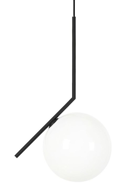King Home Lampa wisząca HALM 20 czarna mat metal - klosz szkło biały kula G9 do domu lokalu hotelu King Home Lampa wisząca HALM 20 czarna mat metal - klosz szkło biały kula G9 do domu lokalu hotelu