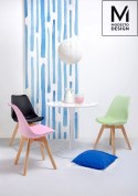 STÓŁ OKRĄGŁY TULIP FI 80 MODESTO biały - MDF podstawa METALOWA DO SALONU KUCHNI LOKALU STÓŁ OKRĄGŁY TULIP FI 80 MODESTO biały - MDF podstawa METALOWA DO SALONU KUCHNI LOKALU