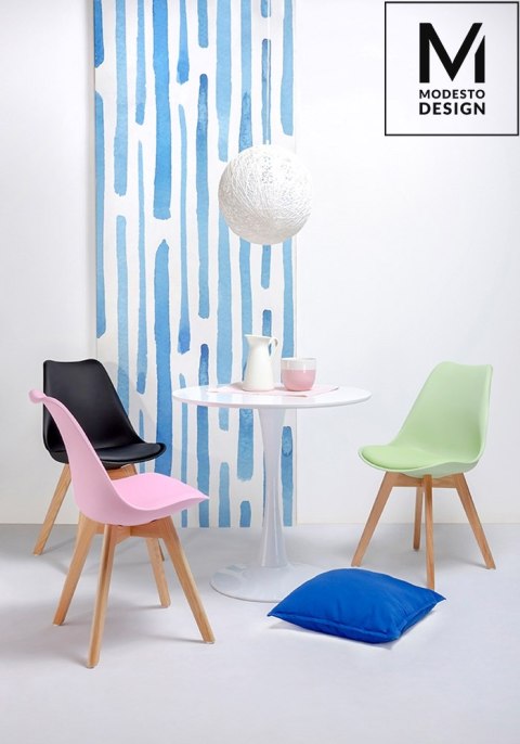STÓŁ OKRĄGŁY TULIP FI 80 MODESTO biały - MDF podstawa METALOWA DO SALONU KUCHNI LOKALU STÓŁ OKRĄGŁY TULIP FI 80 MODESTO biały - MDF podstawa METALOWA DO SALONU KUCHNI LOKALU