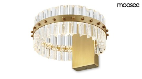 MOOSEE kinkiet lampa ścienna SATURNUS WALL złoty - LED stal szczotkowana szkło kryształowe MOOSEE kinkiet lampa ścienna SATURNUS WALL złoty - LED stal szczotkowana szkło kryształowe
