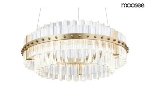 MOOSEE lampa wisząca SATURNUS 47 DUO złota - LED, szkło, stal szczotkowana do salonu hotelu restauracji MOOSEE lampa wisząca SATURNUS 47 DUO złota - LED, szkło, stal szczotkowana do salonu hotelu restauracji