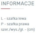 PÓŁKA WISZĄCA MEBLE MŁODZIEŻOWE Meblar NEXT System NX15 - Sosna bielona / Viola PŁYTA LAMINOWANA DO POKOJU NASTOLATKA NAD BIURKO