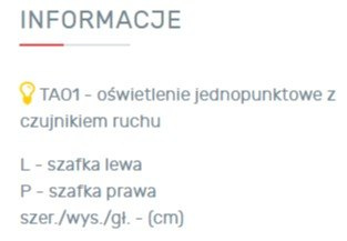 Meblar Szafka RTV niska Komoda TABLO System TA8 - Grafit / Biały Lux / Atlantic Meblar Szafka RTV niska Komoda TABLO System TA8 - Grafit / Biały Lux / Atlantic