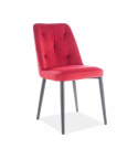 SIGNAL KRZESŁO DURAN VELVET CZARNY STELAŻ/BORDO BLUVEL59 SIGNAL KRZESŁO DURAN VELVET CZARNY STELAŻ/BORDO BLUVEL59