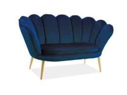 SIGNAL SOFA MAGNOLIA 2 VELVET GRANATOWY BLUVEL 86 / ZŁOTY