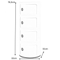 King Home Szafka COMBI 4 biała - tworzywo ABS przesuwne drzwi