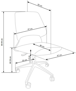 Halmar GRAVITY fotel młodzieżowy czarny / niebieski