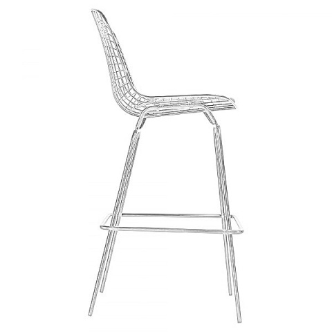 Hoker NET CHROM czarna poduszka - metal, skóra ekologiczna Hoker NET CHROM czarna poduszka - metal, skóra ekologiczna