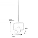 King Home Lampa wisząca BLINK 1 biała - LED, metal King Home Lampa wisząca BLINK 1 biała - LED, metal