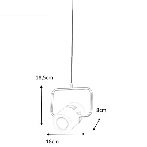 King Home Lampa wisząca BLINK 1 biała - LED, metal King Home Lampa wisząca BLINK 1 biała - LED, metal