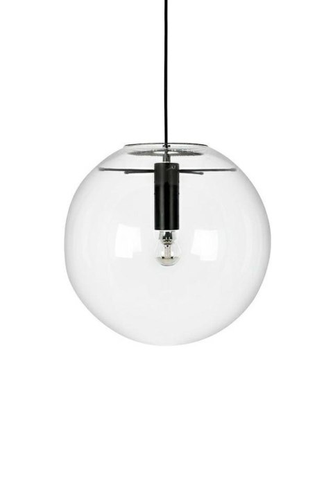 King Home Lampa wisząca sufitowa SANDRA 20 czarna - metal szkło transparentny E27 King Home Lampa wisząca sufitowa SANDRA 20 czarna - metal szkło transparentny E27