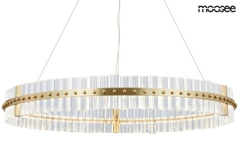 MOOSEE lampa wisząca SATURNUS 85 złota - LED szkło stal szczotkowana do salonu hotelu restauracji MOOSEE lampa wisząca SATURNUS 85 złota - LED szkło stal szczotkowana do salonu hotelu restauracji