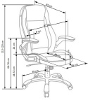 Halmar SATURN fotel obrotowy gabinetowy popiel biały TILT Halmar SATURN fotel obrotowy gabinetowy popiel biały TILT