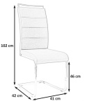 SIGNAL KRZESŁO DO JADALNI H441 CHROM/BIAŁY/CZARNE BOKI EKOSKÓRA