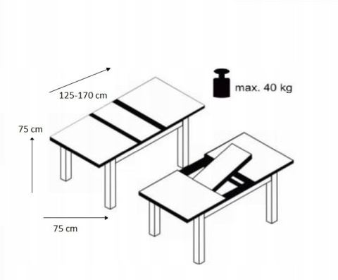 SIGNAL STÓŁ HORACY płyta meblowa laminowana Dąb Wotan / stelaż MDF Biały Mat 125(170)x75 SIGNAL STÓŁ HORACY płyta meblowa laminowana Dąb Wotan / stelaż MDF Biały Mat 125(170)x75