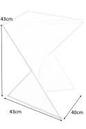 STOLIK GEOMETRYCZNY ZIK BIAŁY - polipropylen mat King Home STOLIK GEOMETRYCZNY ZIK BIAŁY - polipropylen mat King Home