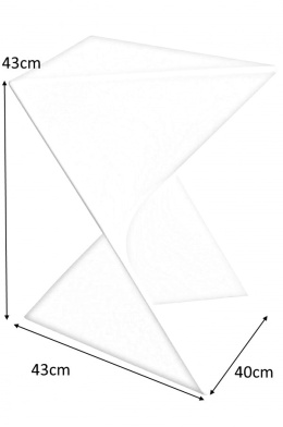 Geometryczny Stolik ZIK czarny - polipropylen, mat