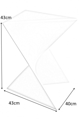 STOLIK GEOMETRYCZNY ZIK CZARNY - polipropylen, mat KING HOME