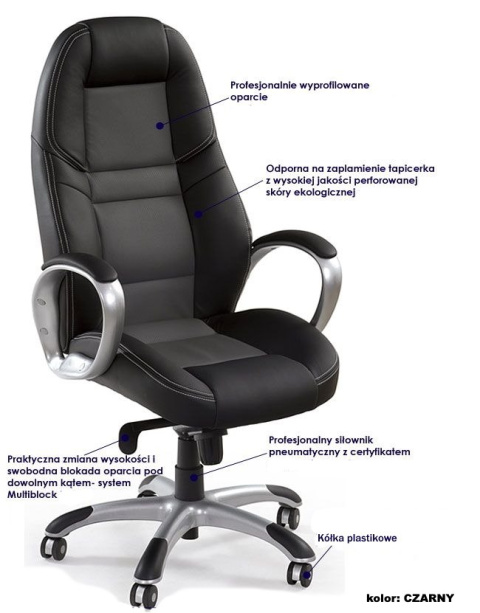 Halmar TRAVIS fotel gabinetowy czarny Halmar TRAVIS fotel gabinetowy czarny