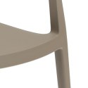 D2.DESIGN Krzesło Salo szare jasne tworzywo PP do kuchi jadalni restauracji recepcji