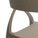 D2.DESIGN Krzesło Salo szare jasne tworzywo PP do kuchi jadalni restauracji recepcji